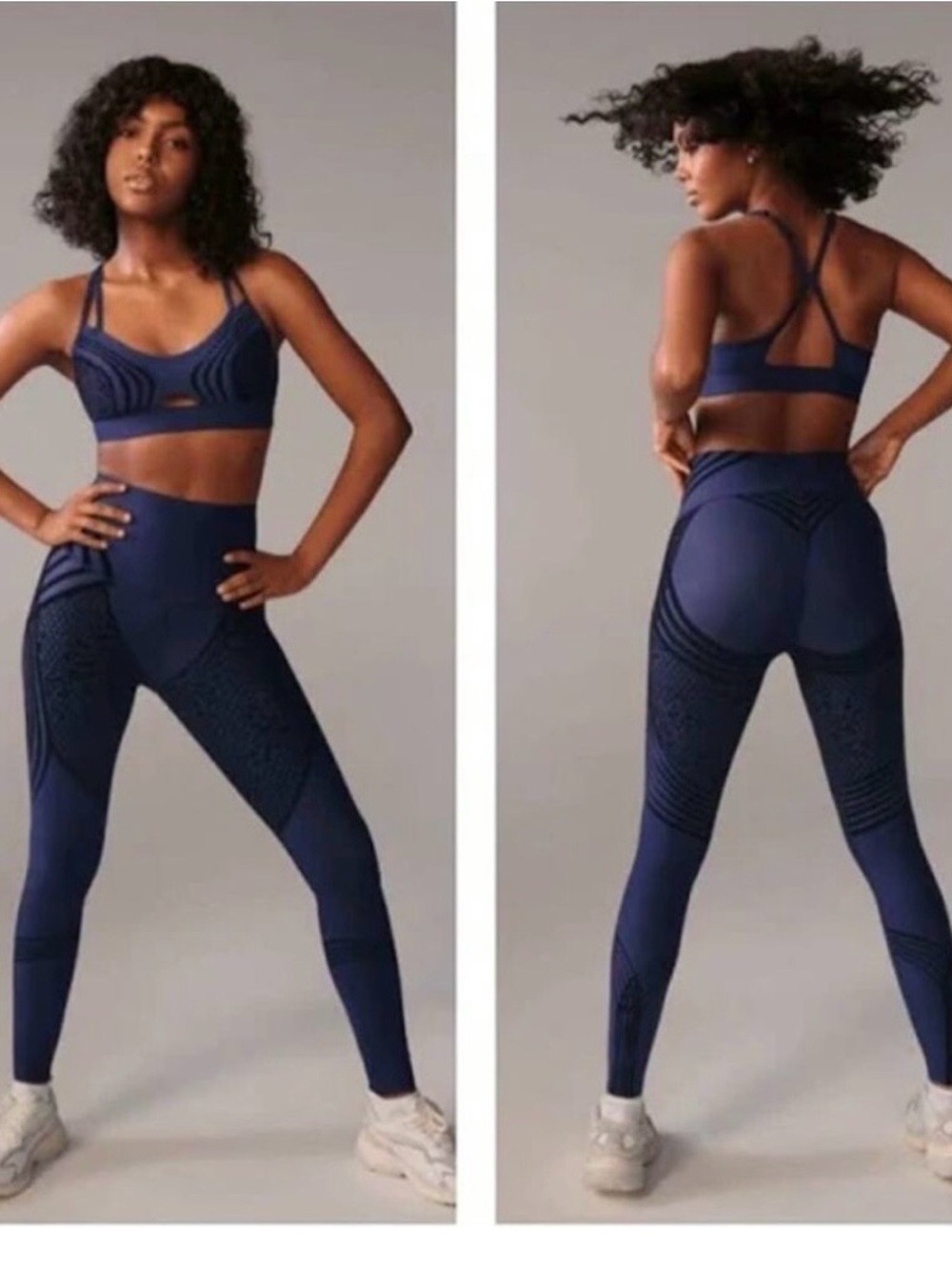 Savage X Fenty Navy Seamless High-Waist Leggings
